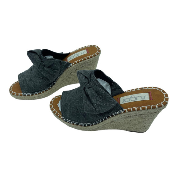 Sugar Womens Hundreds Espadrilles Sandals Beige Open Toe Knot Slip On 8.5 M New - Picture 6 of 11